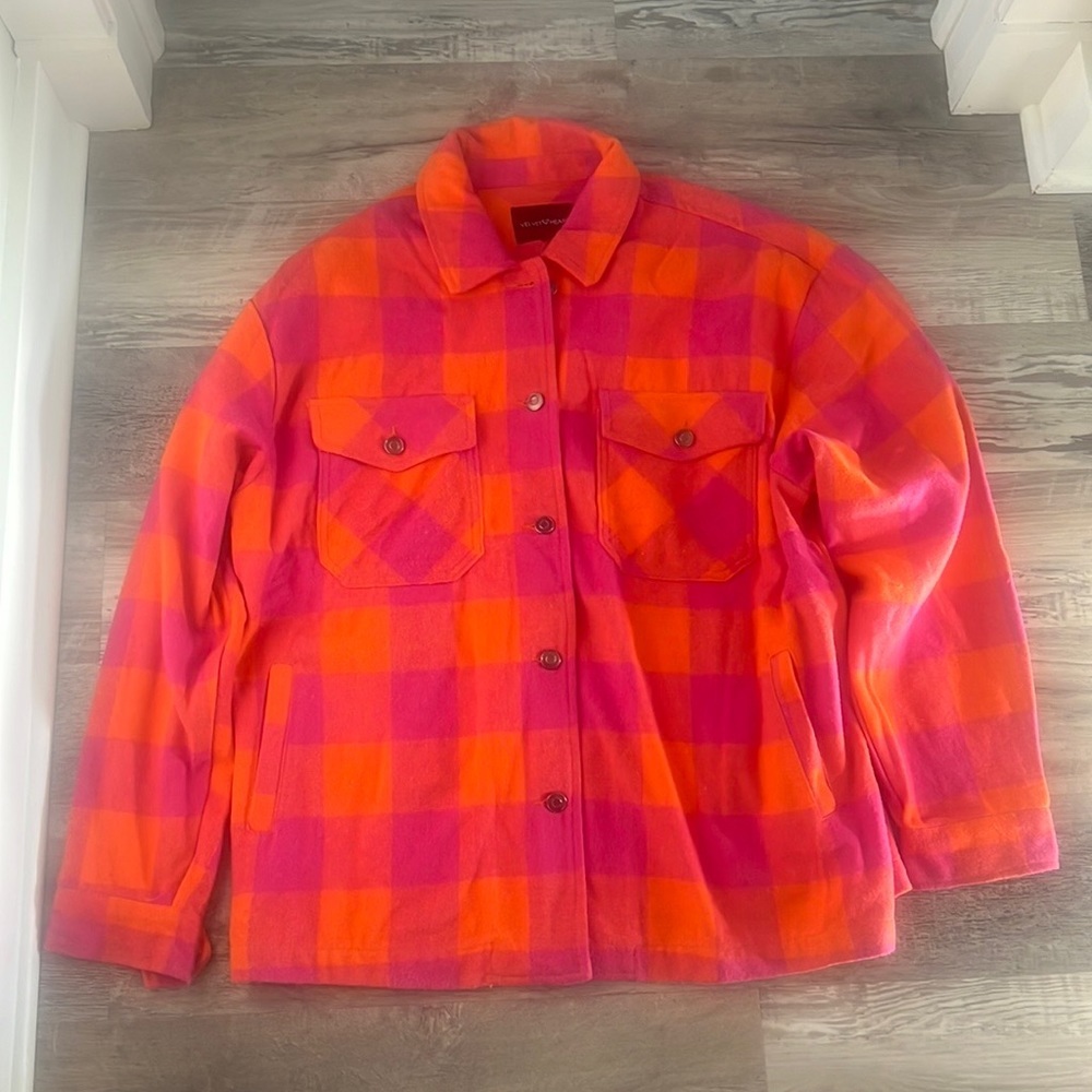 Velvet Heart Sheryl Orange Check Shacket size S - Picture 12 of 12